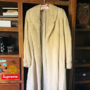 Vintage White Mink Floor length Coat